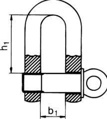 Actual product image Pösamo SB-shackle straight 8mm galvanised Content: 2 pieces