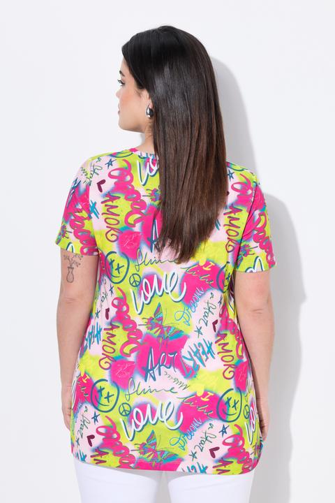Actual product image Angel of Style T-Shirt, Smiley-Muster, Halbarm (46)