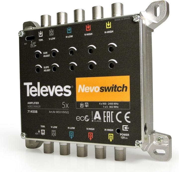 Immagine prodotto Televes Amplificatore MS510VGQ 5x 5-15dB f. MS NEVO senza NT (1 x)
