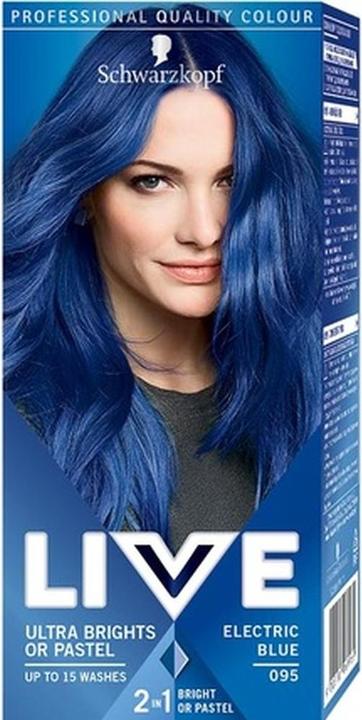 Produktbild Schwarzkopf Live Ultra Brights or Pastel hair dye 095 Electric Blue (095 Electric Blue)