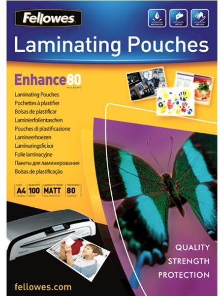 Actual product image Fellowes Enhance 80 (A4, 100 Piece, 80 µm)