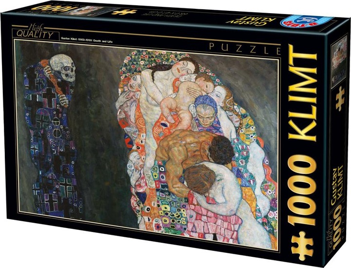 Productafbeelding D-Toys Puzzel 1000 stukjes - Gustav Klimt - Dood en Leven (1000 onderdelen)