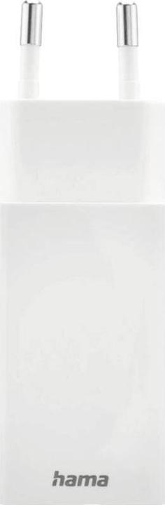 Image du produit Hama Chargeur rapide, 1x USB-C PD, 1x USB-A QC, mini-chargeur, 45 W, blanc (45 W)