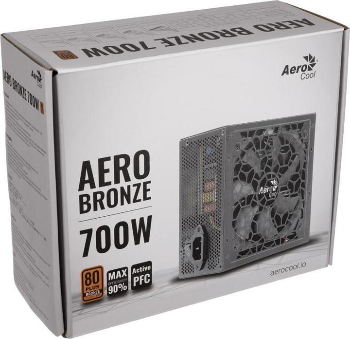 Actual product image AeroCool Aero Bronze 700W 80 PLUS Bronze Power Supply - 700 Watt (700 W)