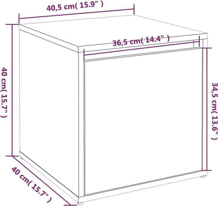Produktbild vidaXL Schubladenbox (40.50 cm, 1x)