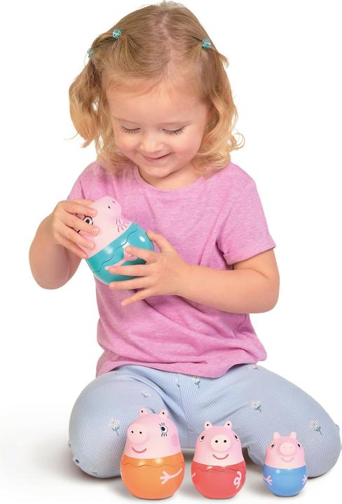 Produktbild Tomy Toomies E73526 Family-Nesting Daddy, Mummy & Peppa Pig George Rattle 18+ Months-Pouring Baby Ba