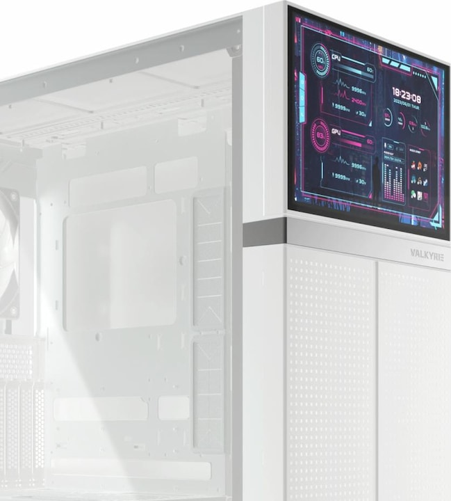 Productafbeelding Valkyrie VK02 LCD Wit (Mini-ITX, ATX, ITX, mATX)
