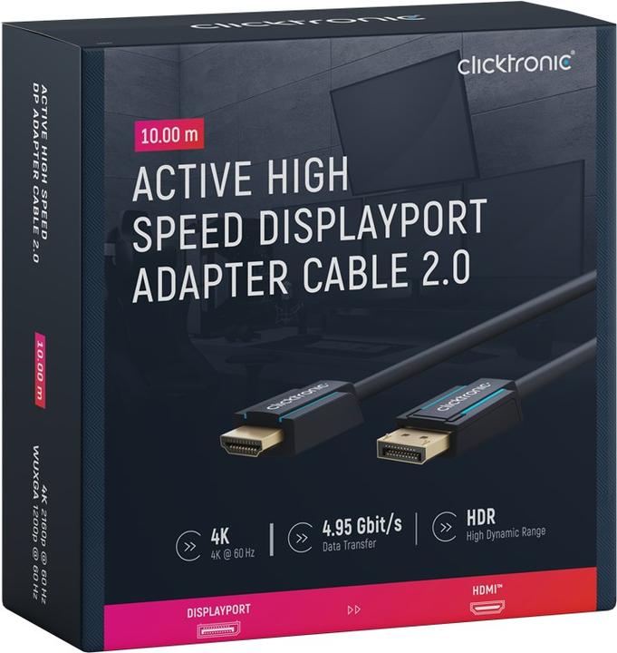Image du produit clicktronic Câble adaptateur DisplayPort/HDMI™ Casual, 10 m (10 m)