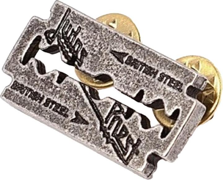 Actual product image Judas Priest Razor Blade Badge