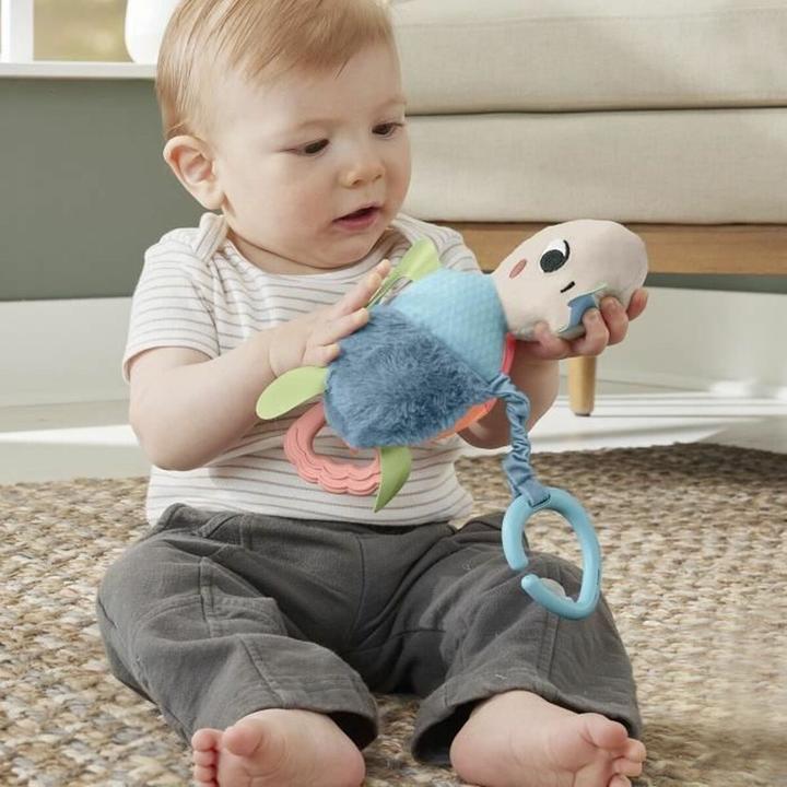 Actual product image Fisher-Price Planet Friends Fleet Turtle Pram Toy with Sensory Details for Newborns