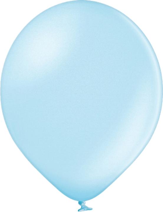 Actual product image Belbal 25 Decorative Round Balloons Ø 33 cm METALLIC LIGHT BLUE (25 x)