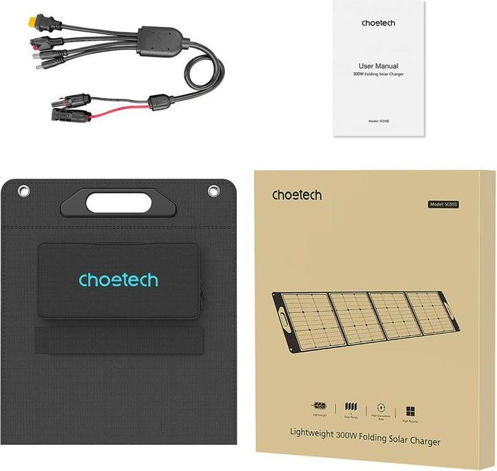 Actual product image Choetech SC016 Solar charger (300 W, 6.35 kg)