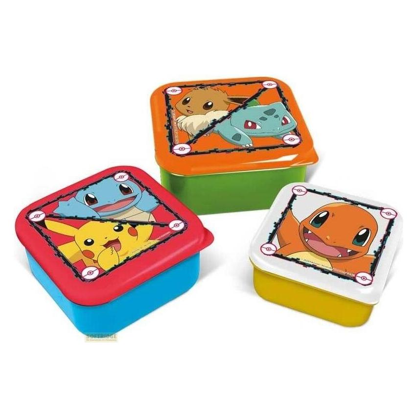 Stor Pokemon - Snackgerechten - 3 Stuks, Lunchpakketten