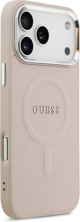 Actual product image Guess Back panel cover Apple iPhone 17 Pro Max Silicone case with MagSafe Classic Logo Pink (Apple iPhone 17 Pro Max)
