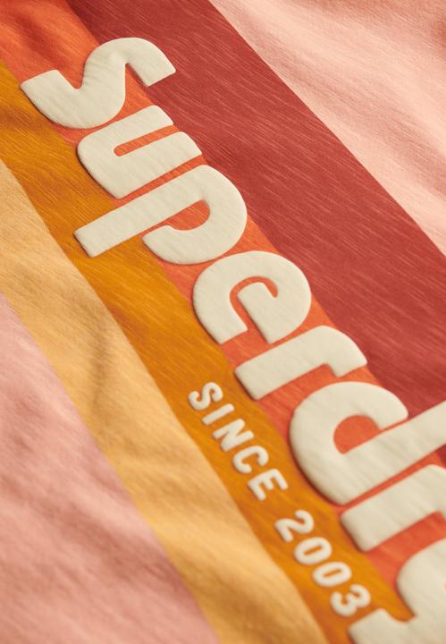Actual product image Superdry Terrain Logo Stripe Relxed Tee (S)
