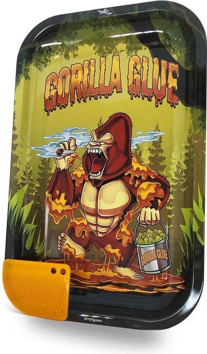 Best Buds Rolling Tray M Gorilla Glue with Magnetic Grinder Card 175 x 275mm