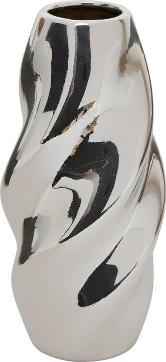Atmosphera Vase Twisted 210137, 21 cm, silver