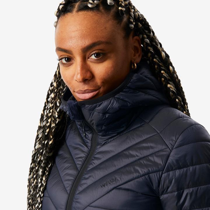 Actual product image Wedze Women's ski jacket down jacket light and warm - 500 blue/black (L)