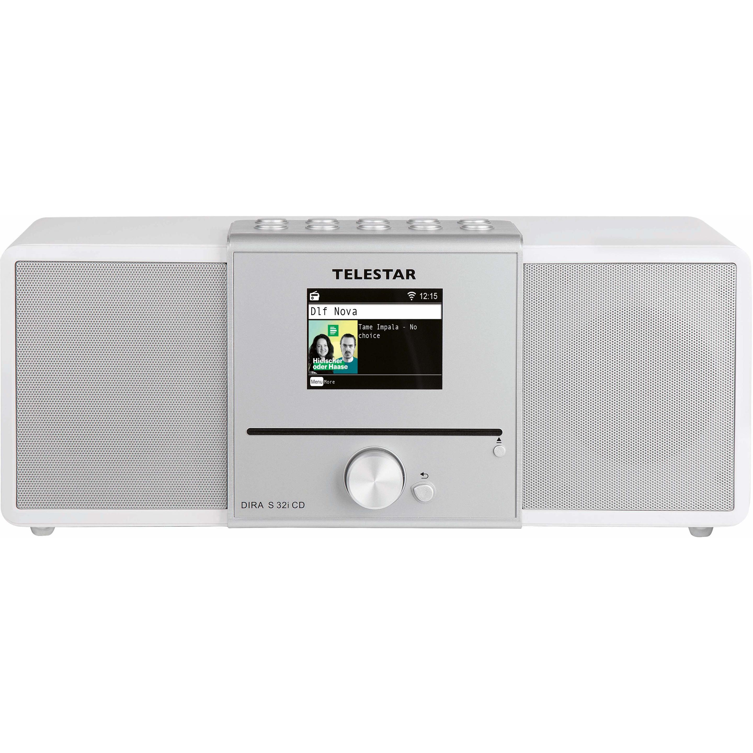 Telestar DIRA S 32i CD (DAB+, UKW, FM, Internetradio, WLAN, Bluetooth), Radio, Weiss