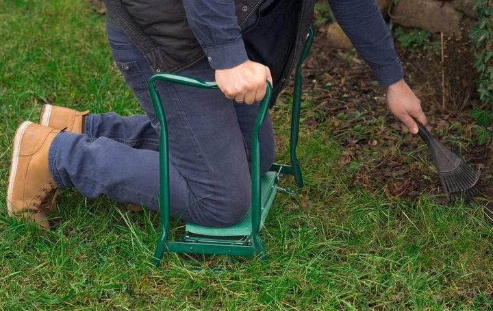 Produktbild UPP Kniestuhl mit Tasche klappbar Gartenstuhl Kniehilfe Kniebank Arbeitshocker