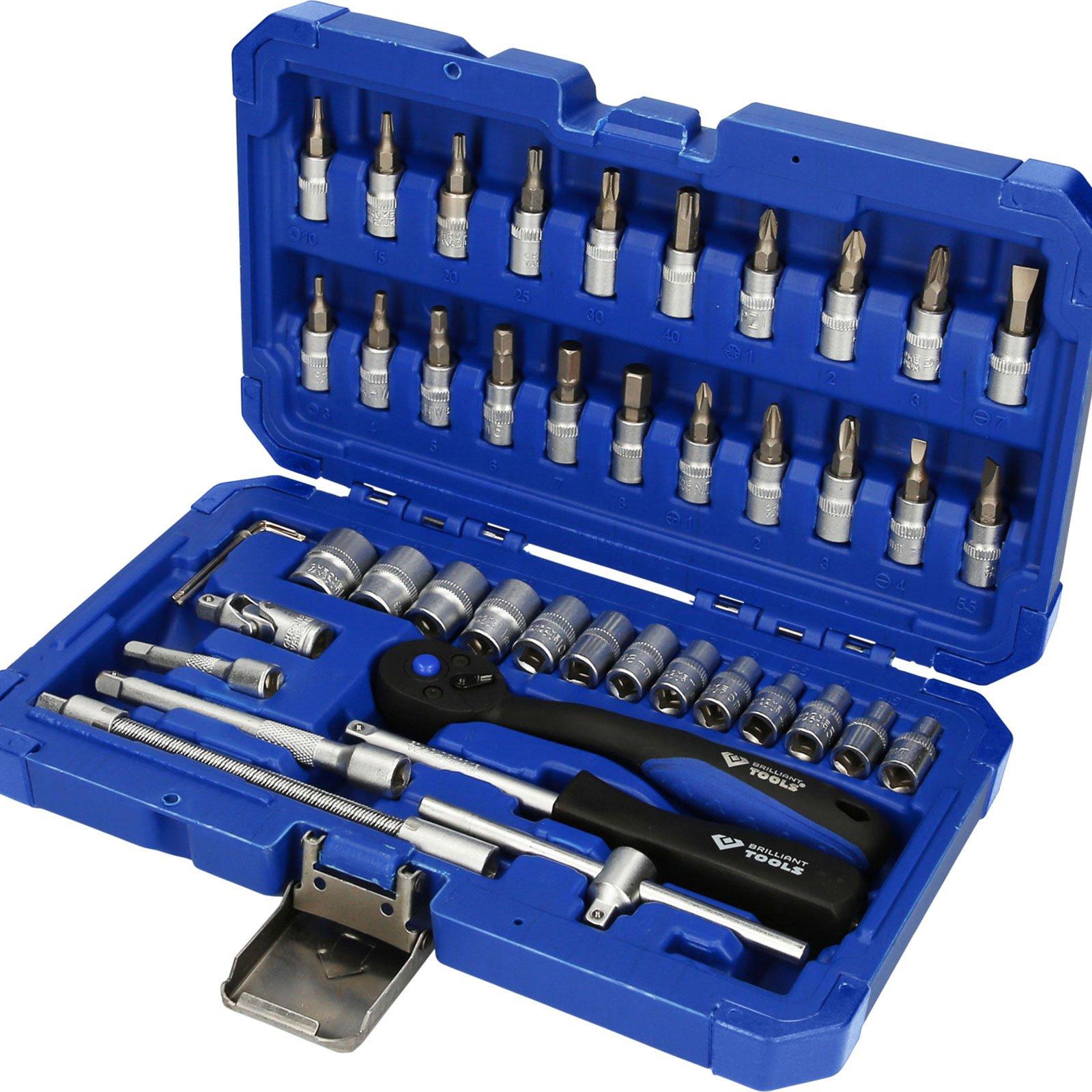 Brilliant Tools, Steckschlüssel + Stecknuss, BT020046 (1/4")