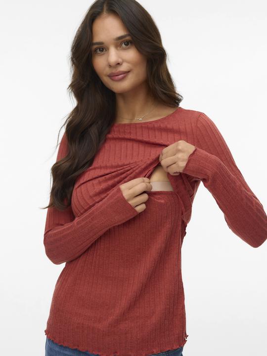 Image du produit Mamalicious Eng anliegend Polokragen Top T-shirt