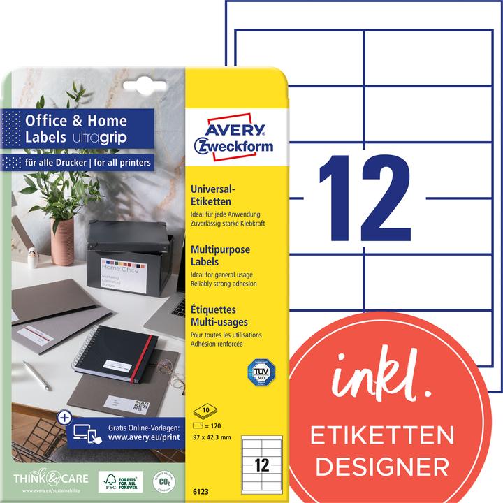 Actual product image Avery Universal Labels