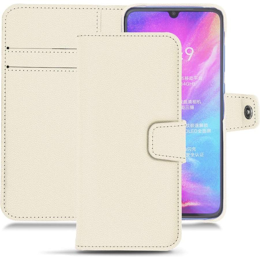 Noreve Lederschutzhülle Wallet (Xiaomi Mi 9), Smartphone Hülle, Weiss