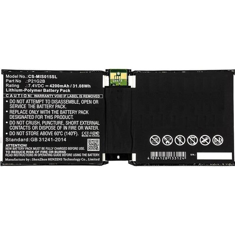 Thumbnail - CoreParts Battery for Microsoft Tablet (4200 mAh), Notebook Akku, Schwarz