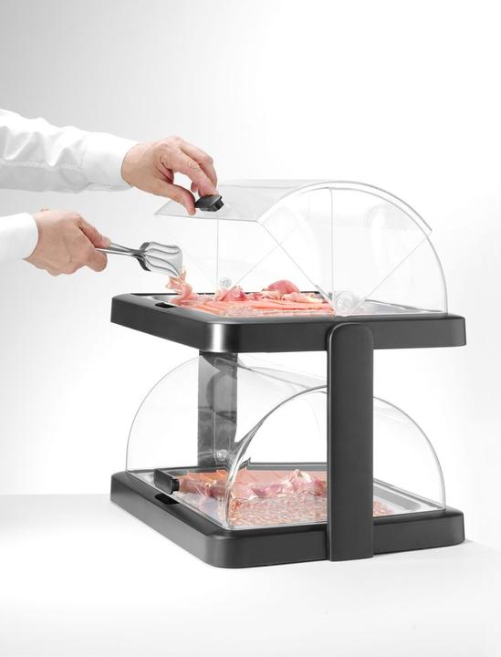 Produktbild Hendi Roll-Top-Kühldisplay doppelt. 440x320x(H)440 mm