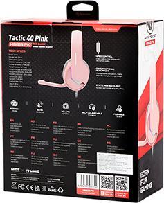 Actual product image Marvo TACTIC 40 Kophörer mit Mikrofon, wire, rose, 2.0, unterbeleuchtet, USB (Cable)