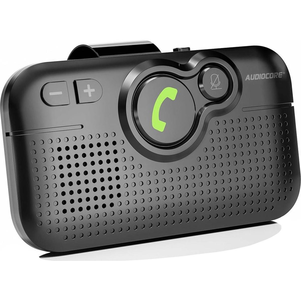 Audiocore Kit Bluetooth Vivavoce per Auto AC475 (20 h), Altoparlante Bluetooth, Nero