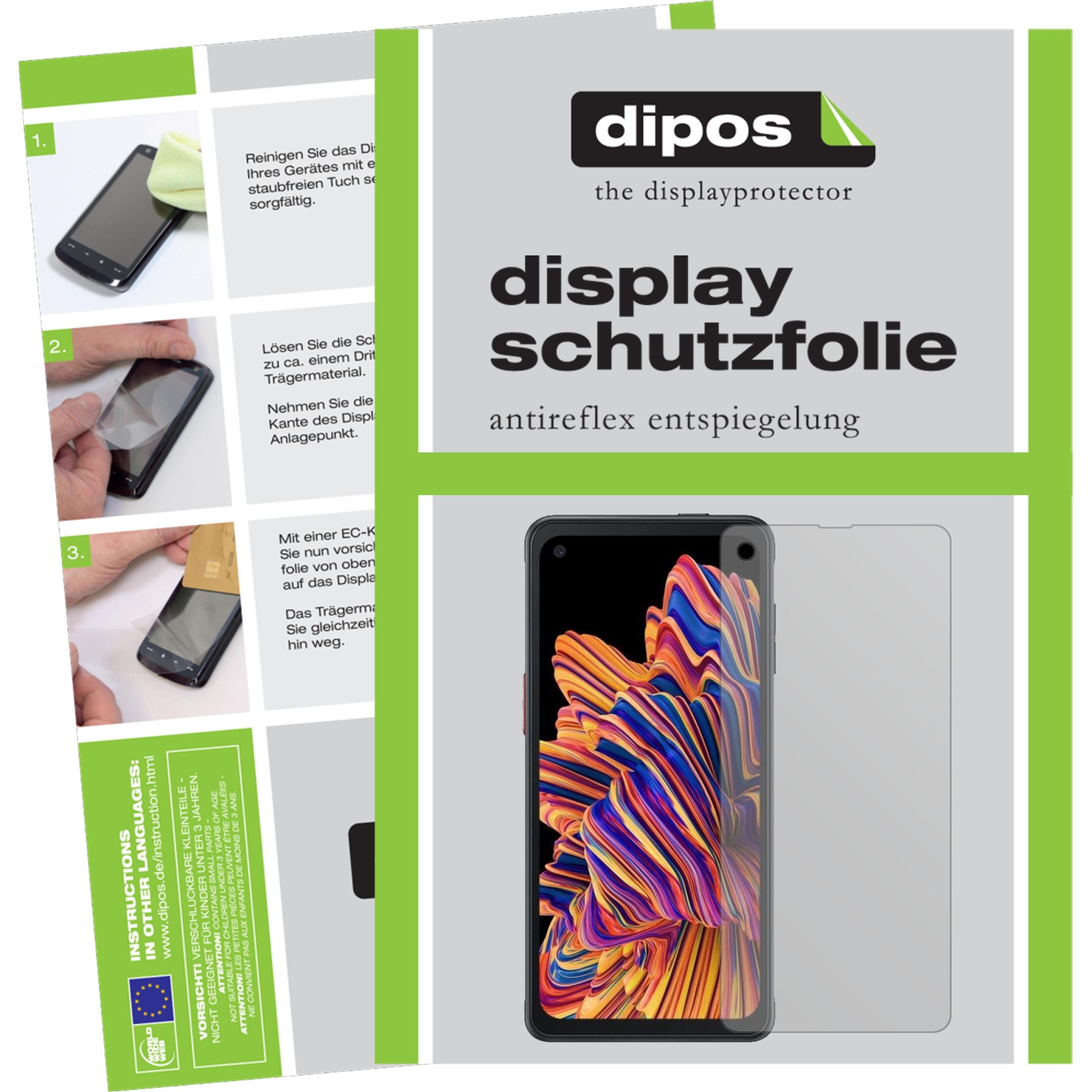 Dipos Displayschutzfolie Antireflex (5 Stück, Samsung Galaxy Xcover Pro), Smartphone Schutzfolie, Transparent