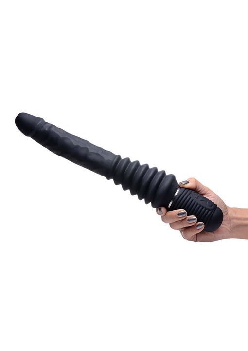 Actual product image Master Series 10X Thrust Master Vibrating and Thrusting Dildo with Handle