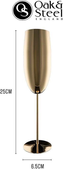 Produktbild Oak & Steel Sektgläser (28.50 cl, 4 Gläser, Sektgläser)