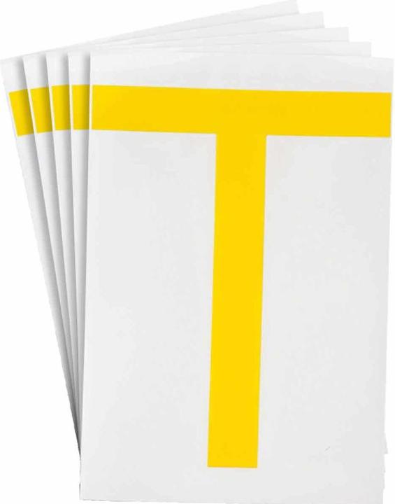 Produktbild Brady ToughStripe Etiketten mit Nummern und Buchstaben, gelb
