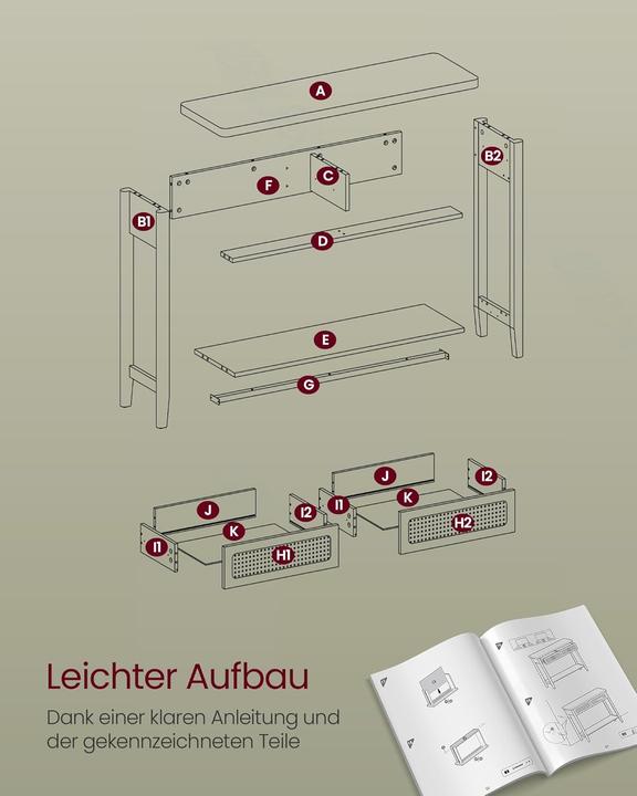 Actual product image Vasagle Boho (100 x 30 x 80 cm)