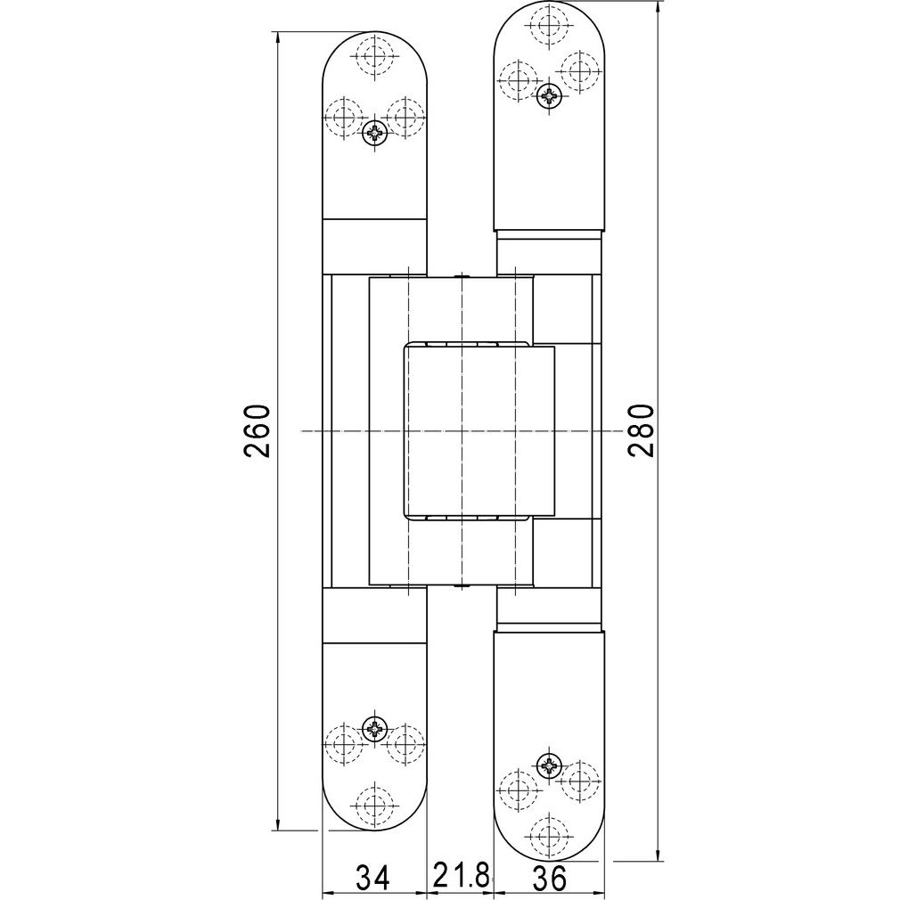 Thumbnail - Simonswerk, Türbeschlag + Scharnier, Objektbänder TECTUS TE 645 3D