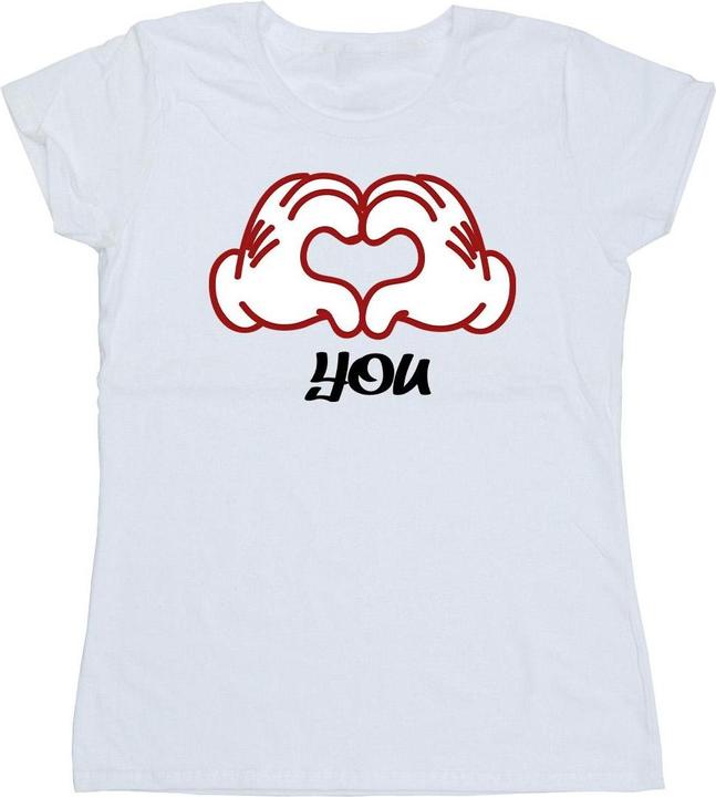 Immagine prodotto Disney Mickey Mouse Love You Hands Maglietta Donna (XL)