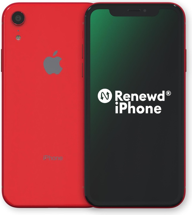 Actual product image Renewd iPhone XR (64 GB, Red, 6.10", 12 Mpx, Dual SIM, A / Like new)