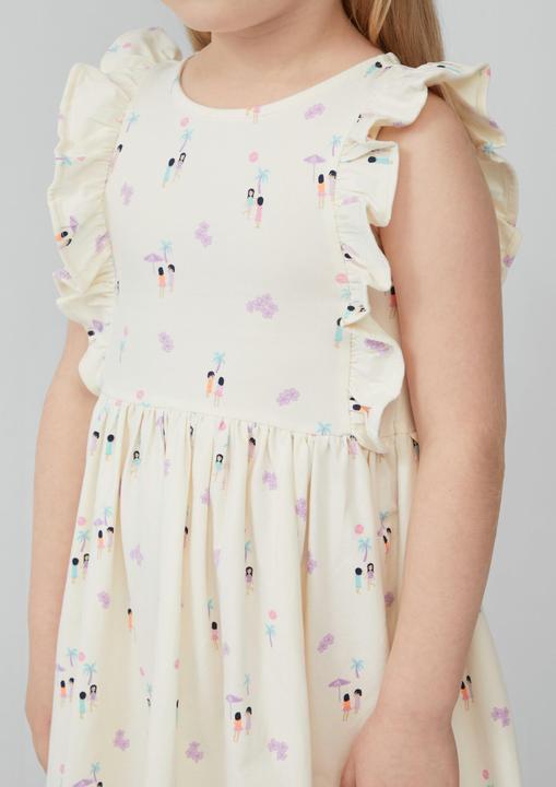 Actual product image S.Oliver Kleid Kurzes Kleid mit All-over-Print und Volantärmeln (140)