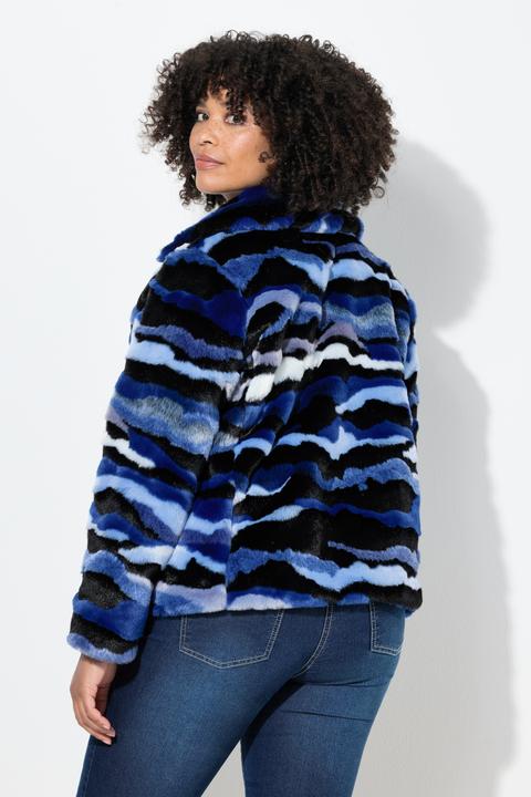 Produktbild Angel of Style Plüschjacke, Straight Fit, offene Form, farbiges Muster (50)