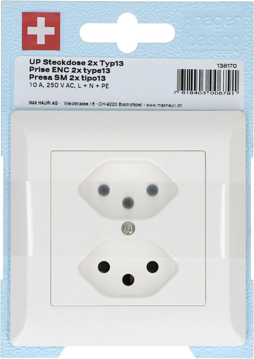Produktbild Hager Kallysto Steckdose 2x Typ 13