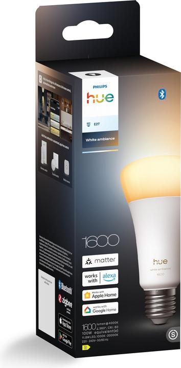 Immagine prodotto Philips Hue Smarte Lampe E27 (E27, 1600 lm, 1x)