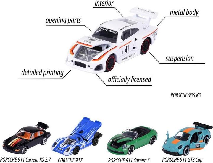 Produktbild Majorette Porsche 5 Pieces Giftpack