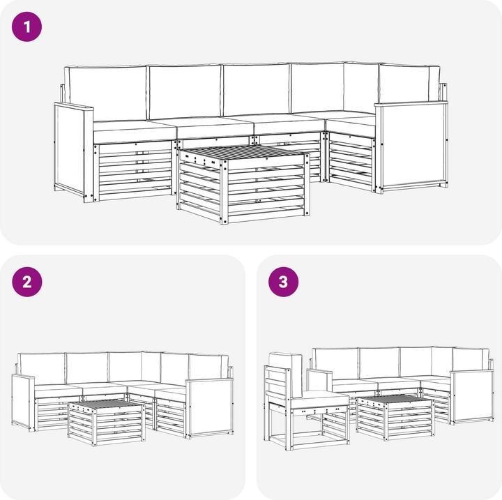 Produktbild vidaXL Outdoor-Sofa