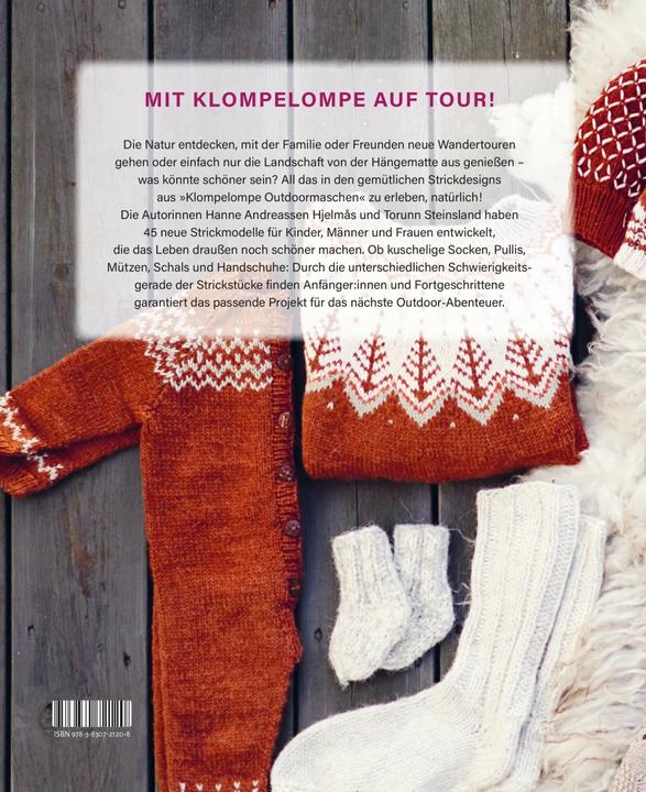 Produktbild Klompelompe Outdoor-Maschen. Pullover und Accessoires fürs Leben draussen (Deutsch, Torunn Steinsland, 2022)