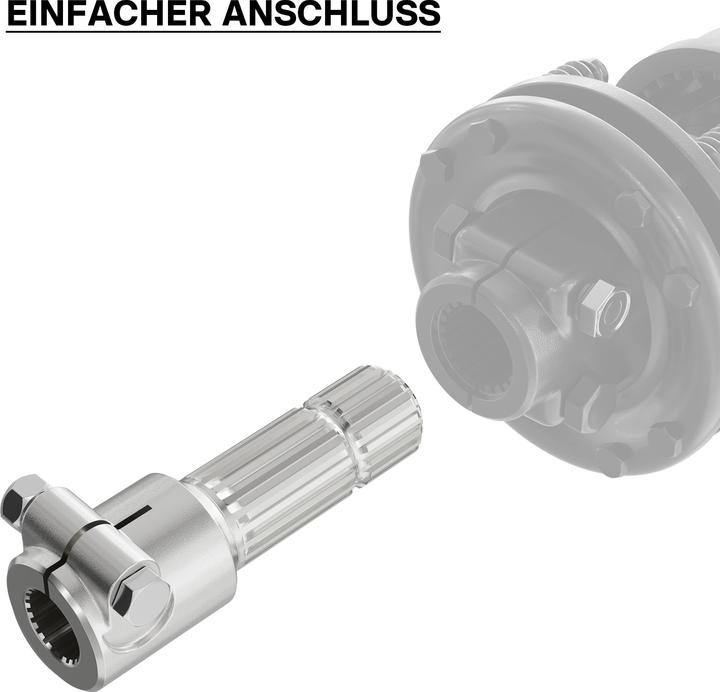 Actual product image Wiltec Adaptor Sleeve for PTO Shaft 175 mm w/ 1 3/8" 21N Spline Housing and 1 3/4" 20T Output Sha (Tractor accessories)