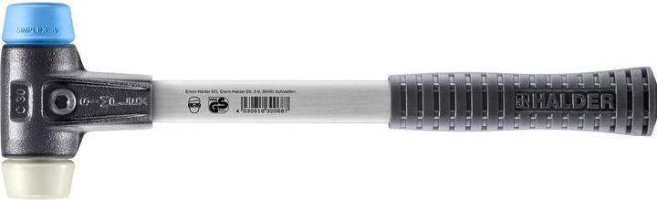 Actual product image Halder SIMPLEX soft-face mallet, TPE-soft / nylon with reinforced malleable cast iron housing and