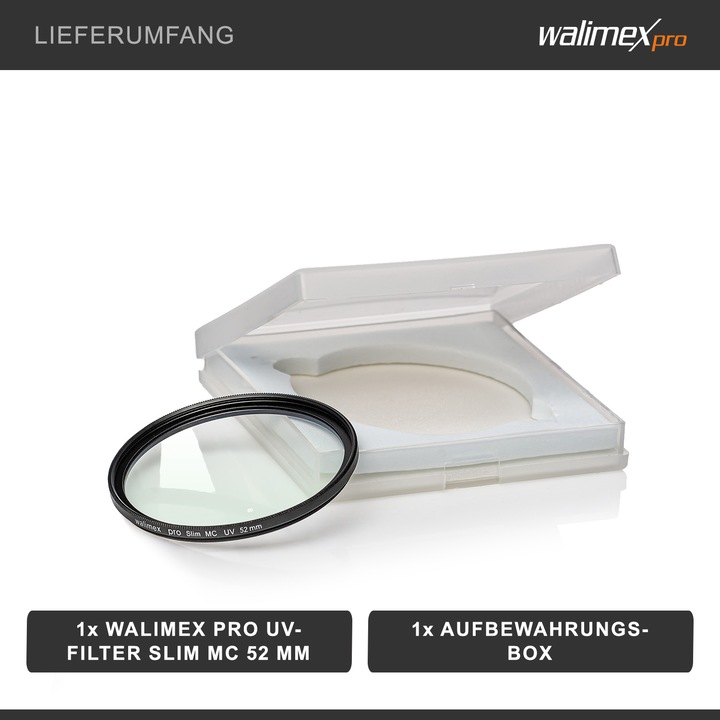 Actual product image Walimex pro per UV filter slim MC 52mm (52 mm, UV filter, 52 mm)